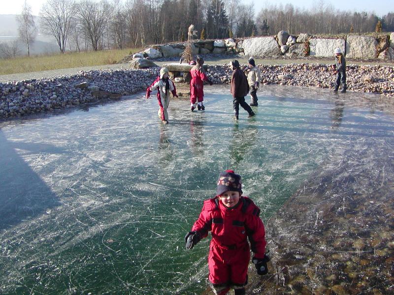 Eislaufen Teich